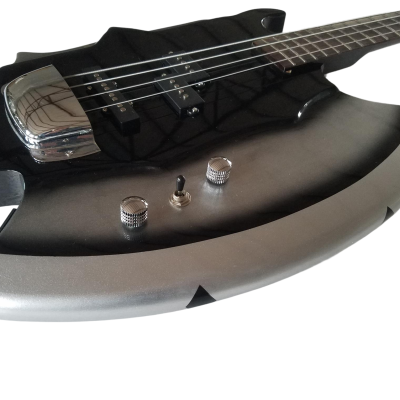 Custom Dynasty Gene Simmons Axe 4 String Bass Chrome Hardware - Image 9