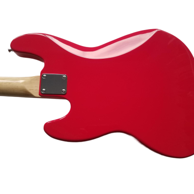 Custom Regent Mark Hoppus 4 String Jazz Bass Candy Apple Red Pink White Pearloid Pickguard - Image 7