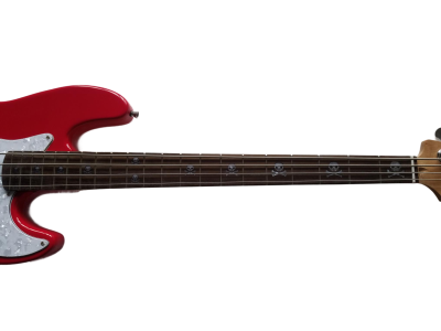 Custom Regent Mark Hoppus 4 String Jazz Bass Candy Apple Red Pink White Pearloid Pickguard - Image 5