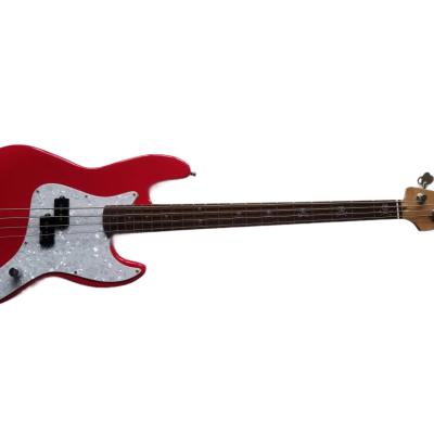 Custom Regent Mark Hoppus 4 String Jazz Bass Candy Apple Red Pink White Pearloid Pickguard - Image 2