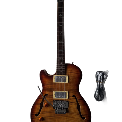 Custom Monarch Schon Thinline Hollowbody McCarty Burst Finish Left Handed Guitar - Image 2