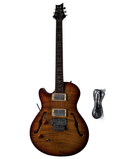 Custom Monarch Schon Thinline Hollowbody McCarty Burst Finish Left Handed Guitar - Image 2
