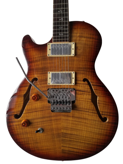 Custom Monarch Schon Thinline Hollowbody McCarty Burst Finish Left Handed Guitar