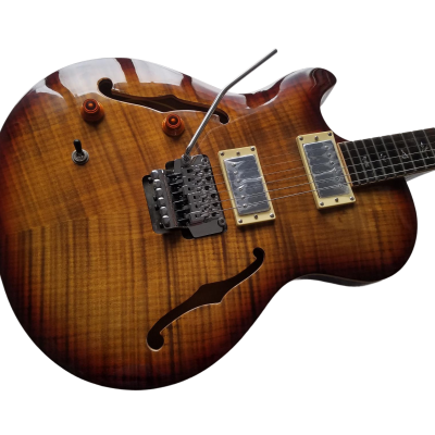 Custom Monarch Schon Thinline Hollowbody McCarty Burst Finish Left Handed Guitar - Image 6