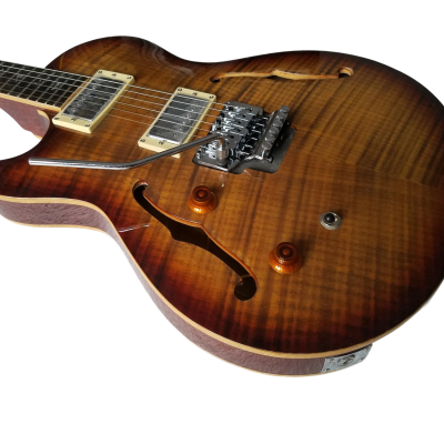 Custom Monarch Schon Thinline Hollowbody McCarty Burst Finish Left Handed Guitar - Image 7