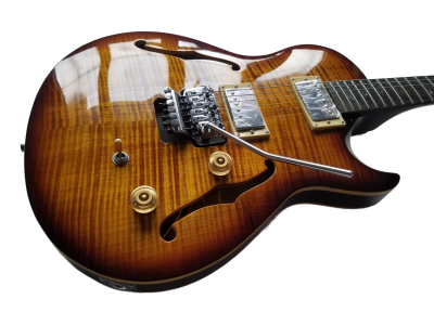 Custom Monarch Schon Thinline Hollowbody McCarty Burst Finish Guitar - Image 6