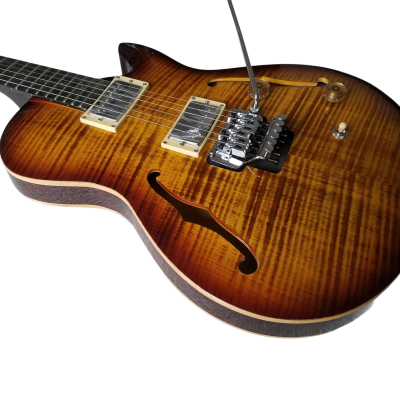 Custom Monarch Schon Thinline Hollowbody McCarty Burst Finish Guitar - Image 7
