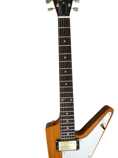 Custom Crown Korina Explorer Natural Finish Split Type Headstock Guitar - Image 9