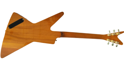 Custom Crown Korina Explorer Natural Finish Split Type Headstock Guitar - Image 8