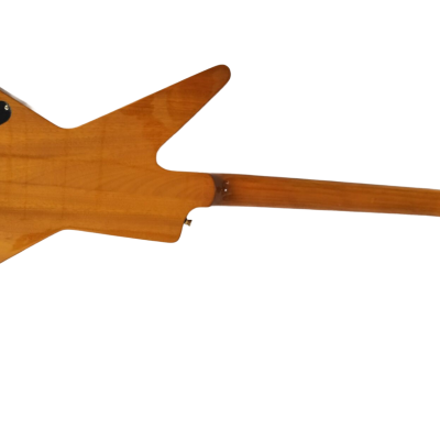 Custom Crown Korina Explorer Natural Finish Split Type Headstock Guitar - Image 8
