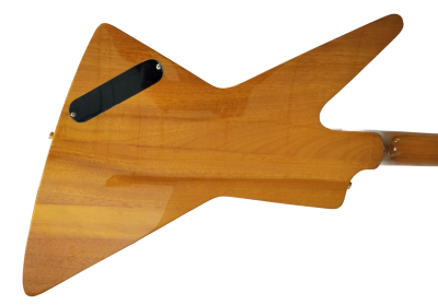 Custom Crown Korina Explorer Natural Finish Split Type Headstock Guitar - Image 7
