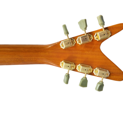 Custom Crown Korina Explorer Natural Finish Split Type Headstock Guitar - Image 6