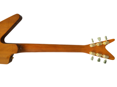Custom Crown Korina Explorer Natural Finish Split Type Headstock Guitar - Image 5