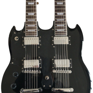 Custom Crown Double Neck SG Don Felder Black Double Neck 12 and 6 String Guitar