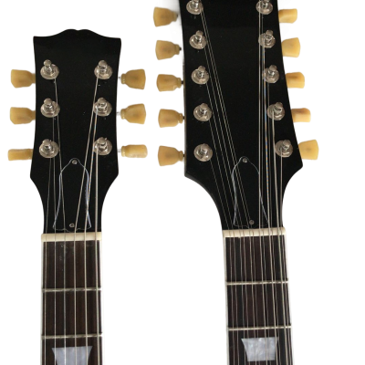 Custom Crown Double Neck SG Pete Townshend Black Double Neck 12 and 6 String EDS1275 Guitar - Image 3