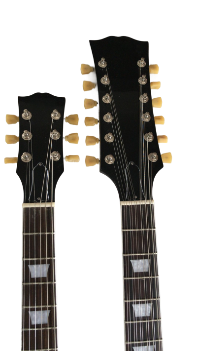 Custom Crown Double Neck SG Pete Townshend Black Double Neck 12 and 6 String EDS1275 Guitar - Image 3
