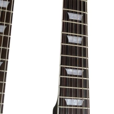 Custom Crown Double Neck SG Pete Townshend Black Double Neck 12 and 6 String EDS1275 Guitar - Image 4