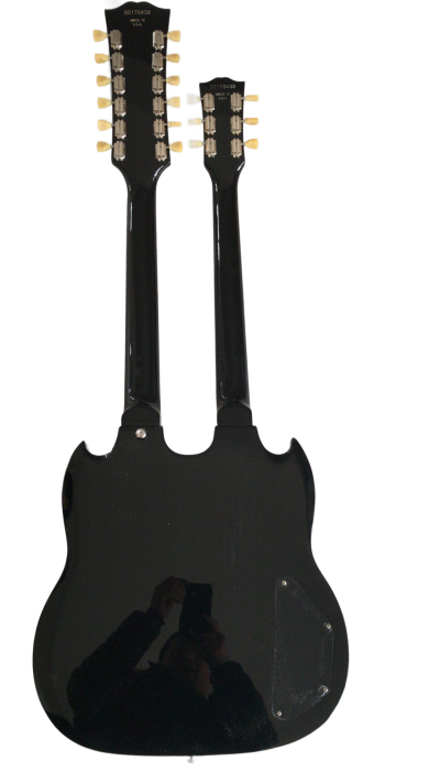 Custom Crown Double Neck SG Pete Townshend Black Double Neck 12 and 6 String EDS1275 Guitar - Image 6