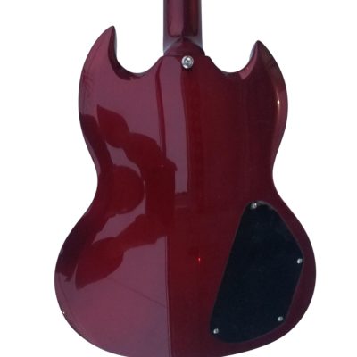 Custom Crown Angus Cherry Red Lommi SG Cross Inlays Guitar - Image 3