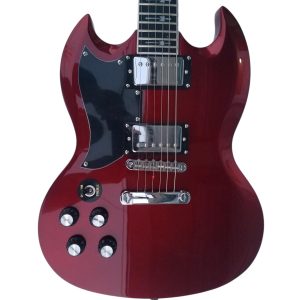 Custom Crown Angus Cherry Red Lommi SG Cross Inlays Guitar