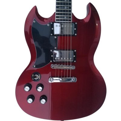 Custom Crown Angus Cherry Red Lommi SG Cross Inlays Guitar
