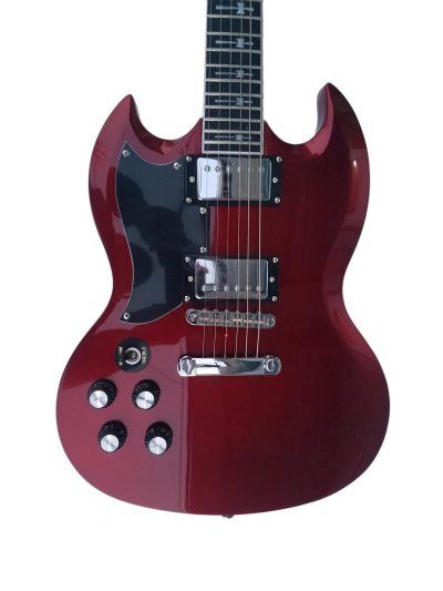 Custom Crown Angus Cherry Red Lommi SG Cross Inlays Guitar