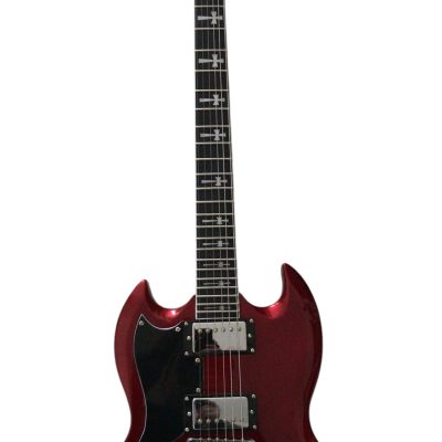 Custom Crown Angus Cherry Red Lommi SG Cross Inlays Guitar - Image 11