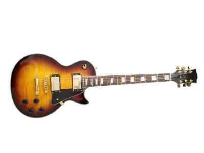 Custom Crown Tobacco Sunburst Flame Maple Top Electric Guitar Dual Humbucker Pickups - Image 8