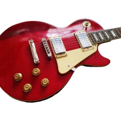 Custom Crown Eric Lucy Red Flame Maple Top Chrome Hardware Electric Guitar - Image 4