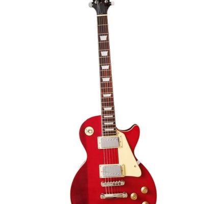 Custom Crown Eric Lucy Red Flame Maple Top Chrome Hardware Electric Guitar - Image 3