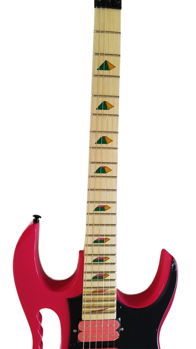 Custom Axis SVAI Shocking Pink Jem Tremolo Electric Guitar - Image 12