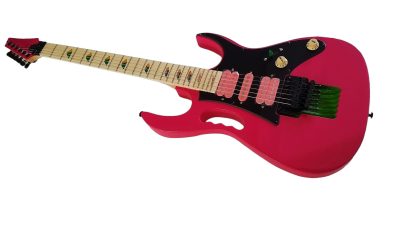 Custom Axis SVAI Shocking Pink Jem Tremolo Electric Guitar - Image 3