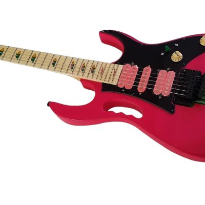 Custom Axis SVAI Shocking Pink Jem Tremolo Electric Guitar - Image 3