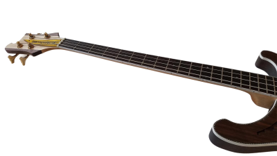 Custom Nova Lemmy Kilmister 4003 Walnut Wood Body Carved With Oak Leaves Bass - Image 3