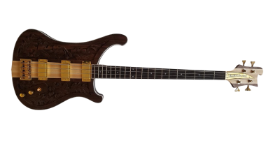 Custom Nova Lemmy Kilmister 4003 Walnut Wood Body Carved With Oak Leaves Bass - Image 8