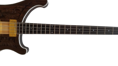 Custom Nova Lemmy Kilmister 4003 Walnut Wood Body Carved With Oak Leaves Bass - Image 10