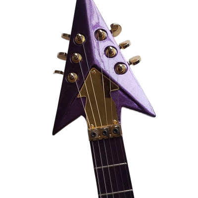 Custom Ember Prince Love Symbol Gloss Purple Guitar - Image 6