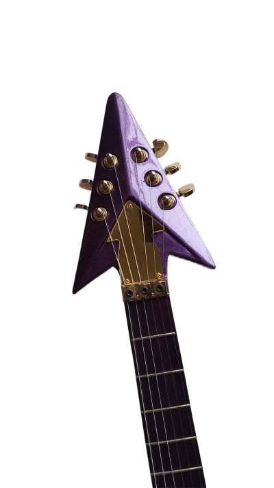 Custom Ember Prince Love Symbol Gloss Purple Guitar - Image 6
