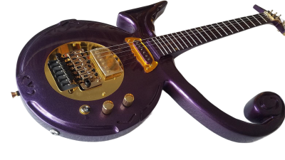 Custom Ember Prince Love Symbol Gloss Purple Guitar - Image 2