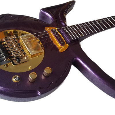 Custom Ember Prince Love Symbol Gloss Purple Guitar - Image 2