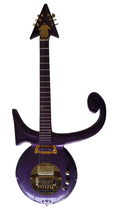 Custom Ember Prince Love Symbol Gloss Purple Guitar - Image 13
