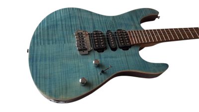 Custom Magnitude J Aqua Flame Top Electric Guitar - Image 7