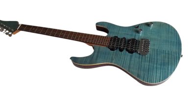 Custom Magnitude J Aqua Flame Top Electric Guitar - Image 6