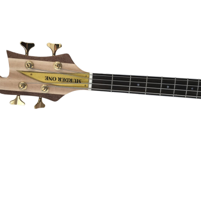 Custom Nova Lemmy Kilmister 4004 Walnut Wood Body Carved With Oak Leaves Bass - Image 13