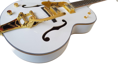 Custom Sovereign G6136T Hollow Body Single Cut Model Snowcrest White Falcon Guitar - Image 8