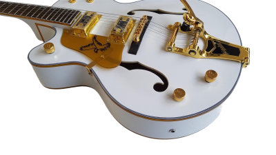 Custom Sovereign G6136T Hollow Body Single Cut Model Snowcrest White Falcon Guitar - Image 9