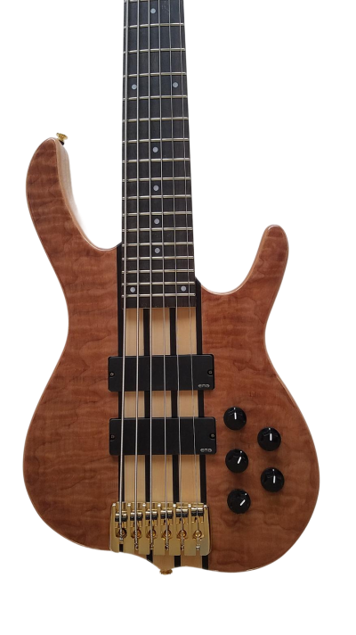 Custom Denver Smith Elite BSR Quilted Maple 6 String Bass