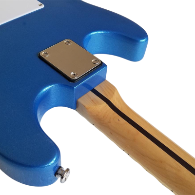 Custom Regent Yngwie Scalloped Fretboard Blue Electric Guitar - Image 8
