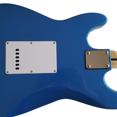 Custom Regent Yngwie Scalloped Fretboard Blue Electric Guitar - Image 7