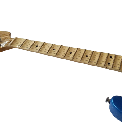Custom Regent Yngwie Scalloped Fretboard Blue Electric Guitar - Image 4